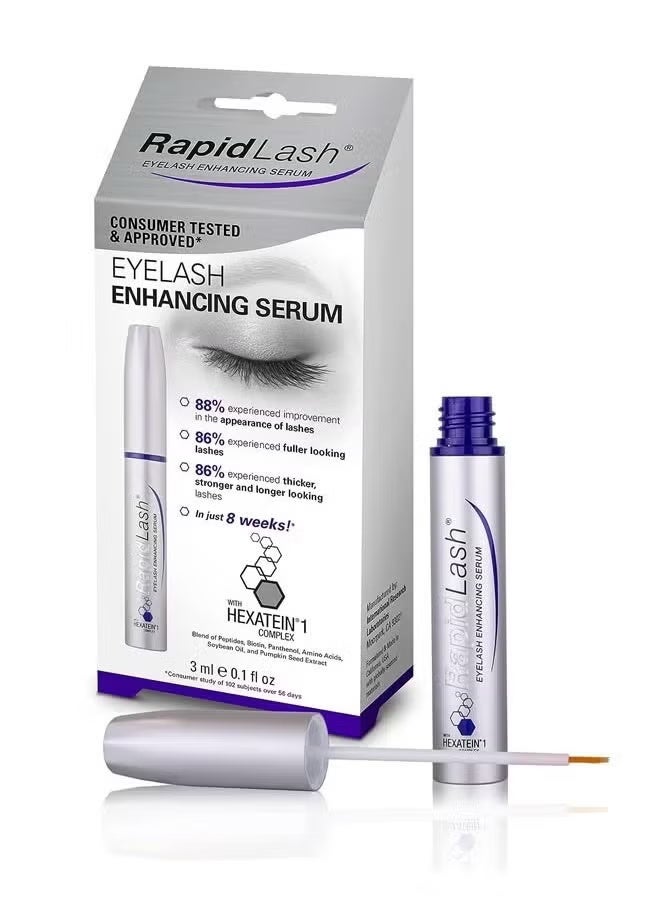 Rapid Lash Eyelash Enhancing Serum With Hexatein 1 Complex, Promotes Appearance of Longer And Thicker Eyelashes,Eradicates Signs of Fatigue And Illuminates The Eye Area,Can Easily Be Worn Alone or Under Makeup - Image 1